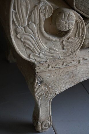 Ralph Lauren bankje met jute bekleding Ralph Lauren bankje met jute bekleding