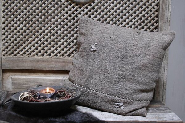 Kussen linnen bruin taupe grijs Kussen linnen bruin taupe grijs