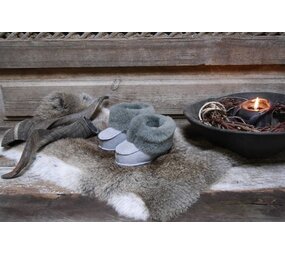 Babyslofjes grijs Babyslofjes grijs