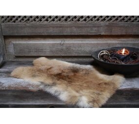 Konijnenvacht rood/bruin/zwart klein Konijnenvacht rood/bruin/zwart klein