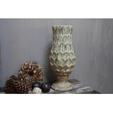 Groene stenen pot/vaas 49 cm