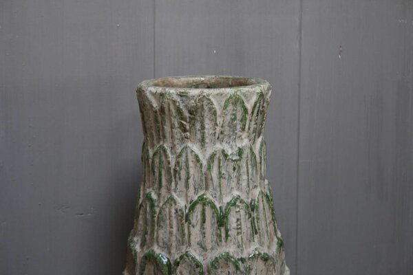 Groene stenen pot/vaas 49 cm