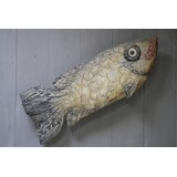 Houten vis wanddecoratie 110x40