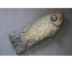 Houten vis wanddecoratie 110x40 Houten vis wanddecoratie 110x40