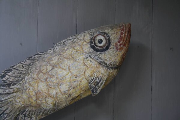 Houten vis wanddecoratie 110x40 Houten vis wanddecoratie 110x40