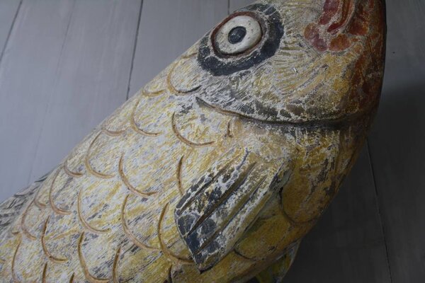 Houten vis wanddecoratie 110x40 Houten vis wanddecoratie 110x40