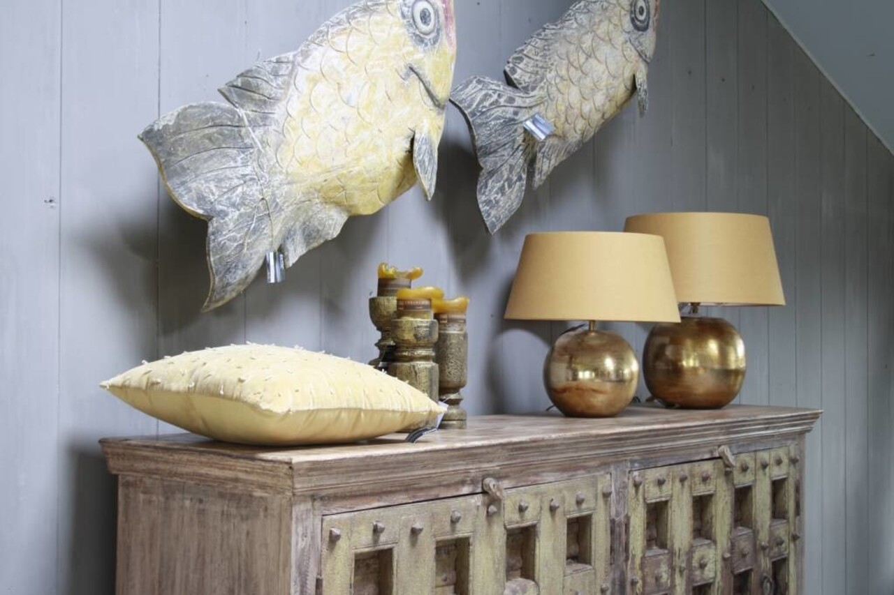 Houten vis wanddecoratie 110x40 Houten vis wanddecoratie 110x40