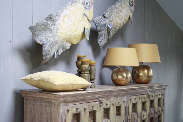 Houten vis wanddecoratie 110x40 Houten vis wanddecoratie 110x40