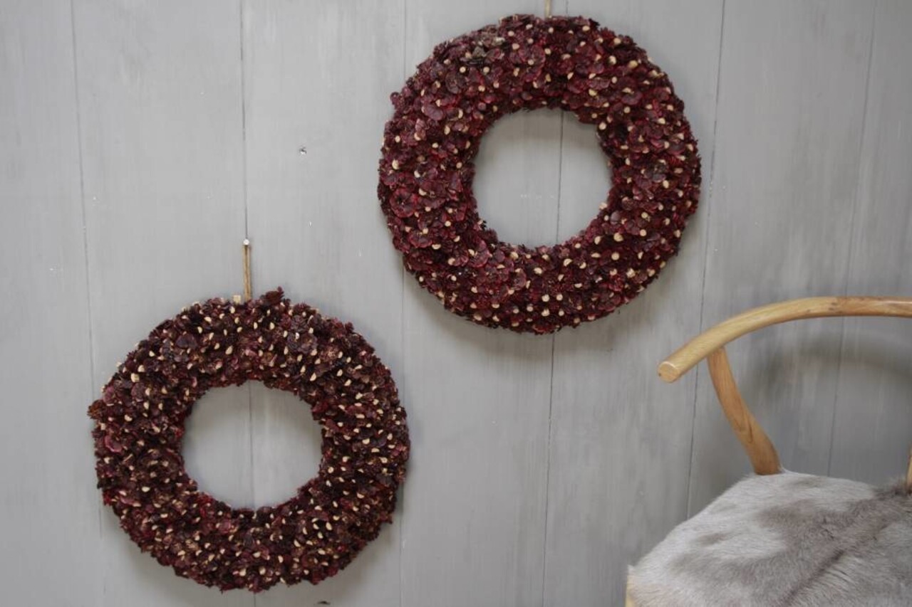 Krans - Paars - Rood 50 cm Krans - Paars - Rood 50 cm