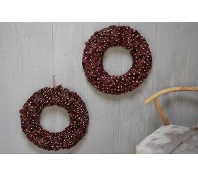 Krans - Paars - Rood 50 cm Krans - Paars - Rood 50 cm