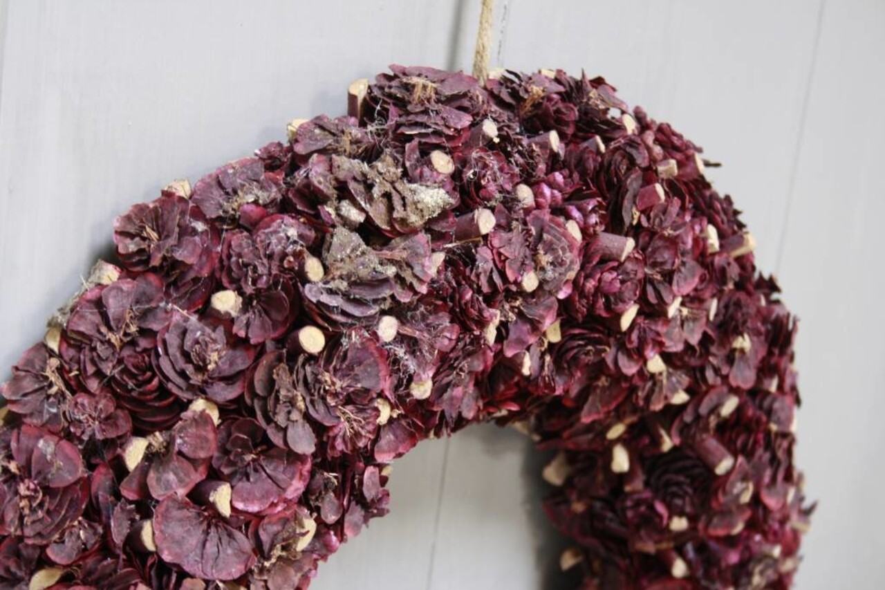 Krans - Paars - Rood 50 cm Krans - Paars - Rood 50 cm