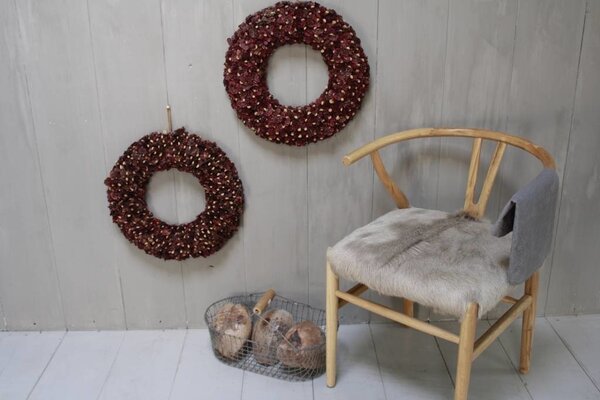 Krans - Paars - Rood 50 cm Krans - Paars - Rood 50 cm