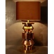Goudkleurige schemerlamp Rich met velvet lampenkap Goudkleurige schemerlamp Rich met velvet lampenkap