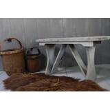 Grijs houten bankje 105 cm Grijs houten bankje 105 cm