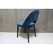 Eetkamerstoel Oliver velvet blauw + velvet poten Eetkamerstoel Oliver velvet blauw + velvet poten
