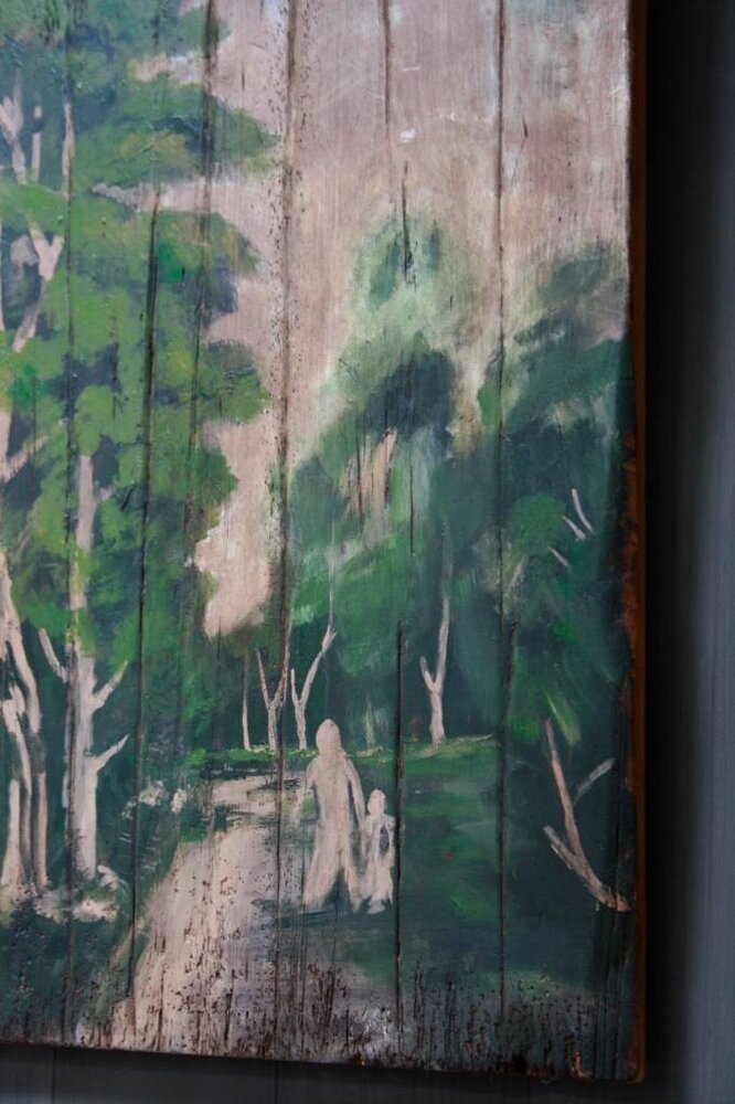 Schilderij bomen groentinten 2-luik 70 x 110 cm Schilderij bomen groentinten 2-luik 70 x 110 cm