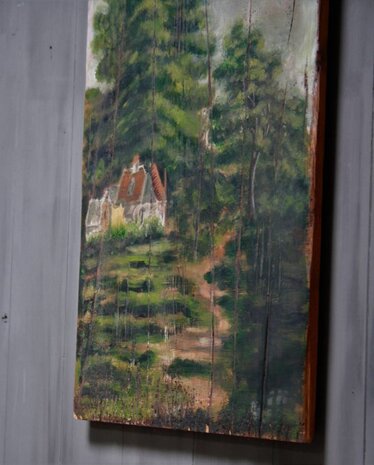 Schilderij bomen groentinten 2-luik 70 x 110 cm Schilderij bomen groentinten 2-luik 70 x 110 cm