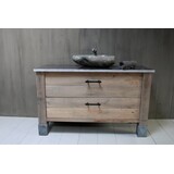 Badkamermeubel Hardsteen/eikenhout 140 cm Badkamermeubel Hardsteen/eikenhout 140 cm