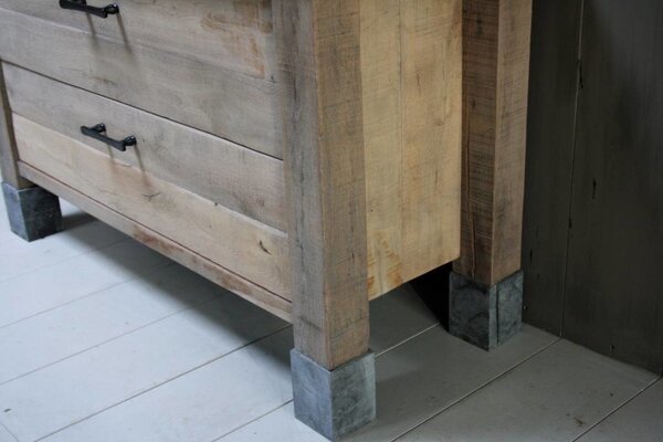 Badkamermeubel Hardsteen/eikenhout 140 cm Badkamermeubel Hardsteen/eikenhout 140 cm