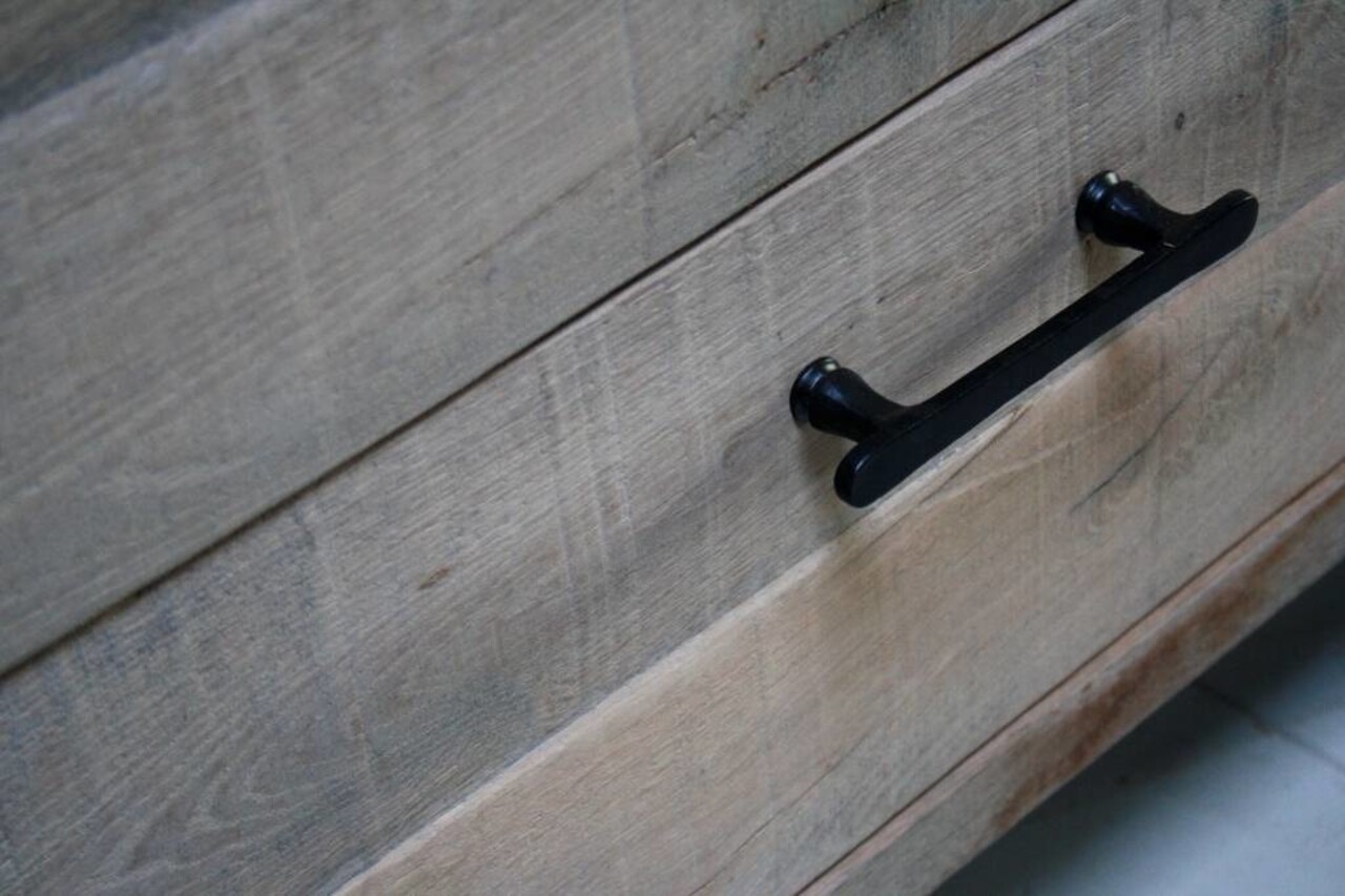 Badkamermeubel Hardsteen/eikenhout 140 cm Badkamermeubel Hardsteen/eikenhout 140 cm