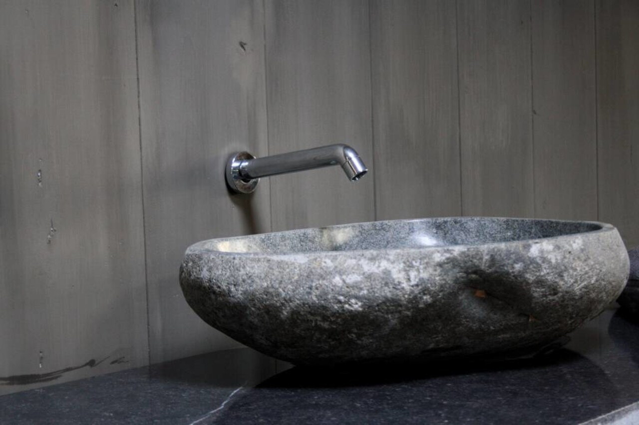 Badkamermeubel Hardsteen/eikenhout 140 cm Badkamermeubel Hardsteen/eikenhout 140 cm