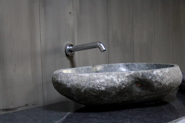 Badkamermeubel Hardsteen/eikenhout 140 cm Badkamermeubel Hardsteen/eikenhout 140 cm