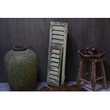 Brocante oud houten Frans luik Groen 100 x 32 cm Brocante oud houten Frans luik Groen 100 x 32 cm