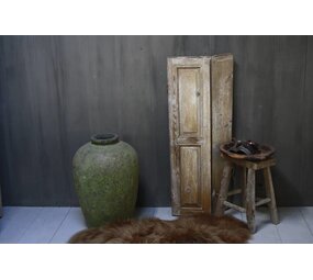 Brocante oud houten Frans luik lichtbruin 152 x 52 cm Brocante oud houten Frans luik lichtbruin 152 x 52 cm