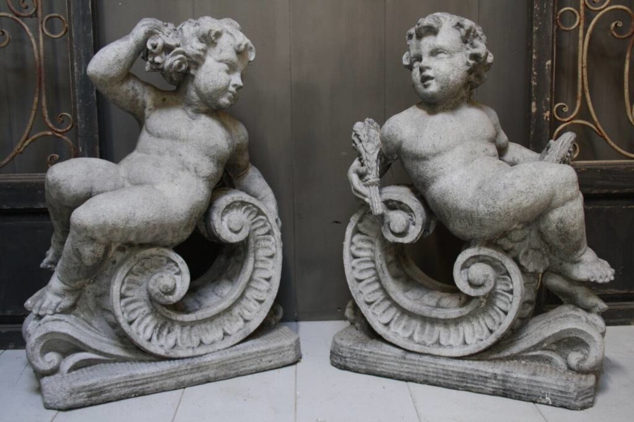 Set Aura Peeperkorn Cherubijn beton 77 x 56 x 31 cm