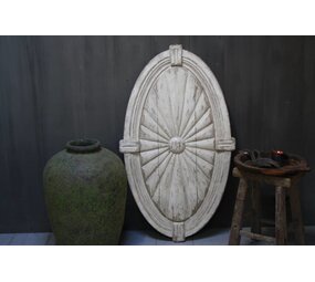 Ralph Lauren Medaillon hout Hout Gebroken Wit 122 x 70 x 5,5 cm Ralph Lauren Medaillon hout Hout Gebroken Wit 122 x 70 x 5,5 cm