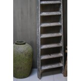 Oud houten trap grijs/blauw 184 x 50 x 12 cm Oud houten trap grijs/blauw 184 x 50 x 12 cm