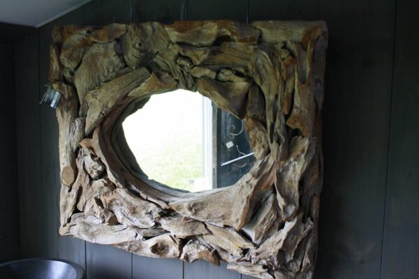 Wood Spiegel Pure Nature 100 x 82 cm Gerecycled hout Wood Spiegel Pure Nature 100 x 82 cm Gerecycled hout