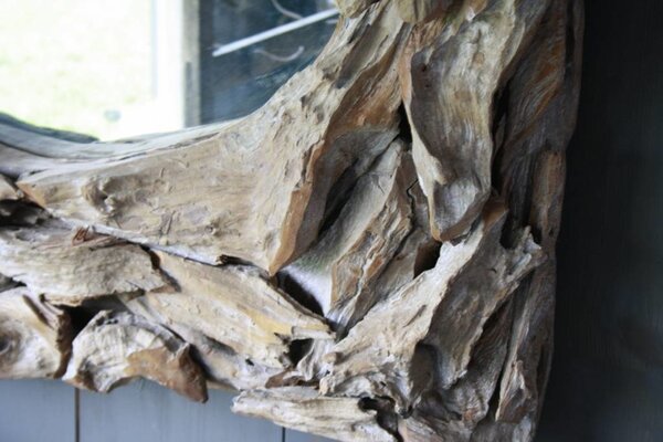 Wood Spiegel Pure Nature 100 x 82 cm Gerecycled hout Wood Spiegel Pure Nature 100 x 82 cm Gerecycled hout
