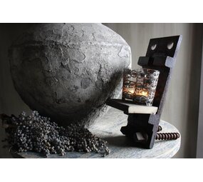 Geroest spoorijzer met oud houten plankje 37 cm Geroest spoorijzer met oud houten plankje 37 cm