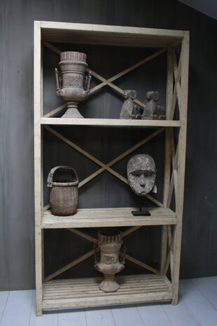 Ralph Lauren Avaro Hoge Houten Open Kast 237 cm 3-vaks Ralp Lauren Ralph Lauren Avaro Hoge Houten Open Kast 237 cm 3-vaks Ralp Lauren