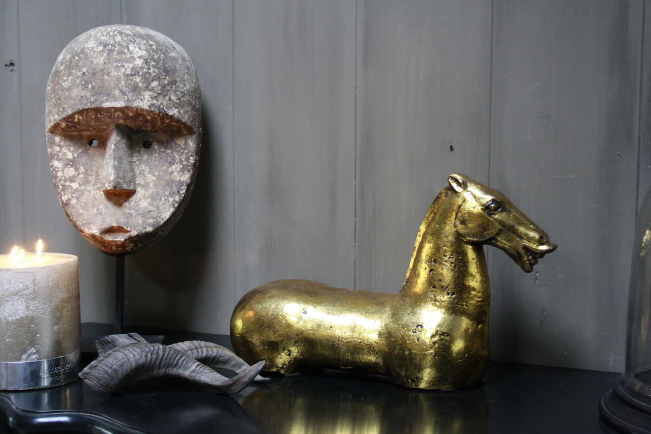 Goldie paard ijzer goud 52 cm Goldie paard ijzer goud 52 cm