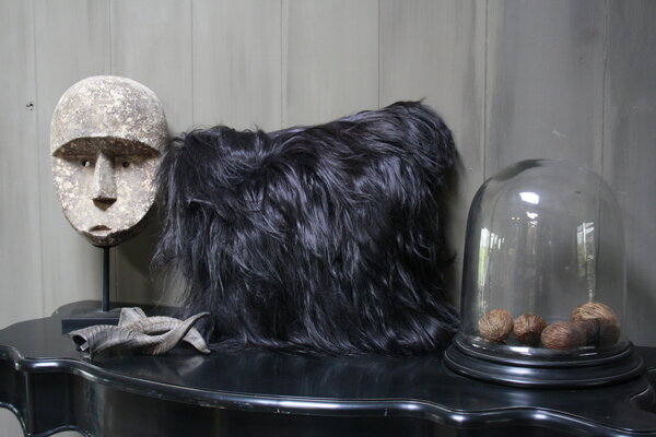 Kussen Geitenvacht Long Hair Charcoal 50 x 50 Kussen Geitenvacht Long Hair Charcoal 50 x 50