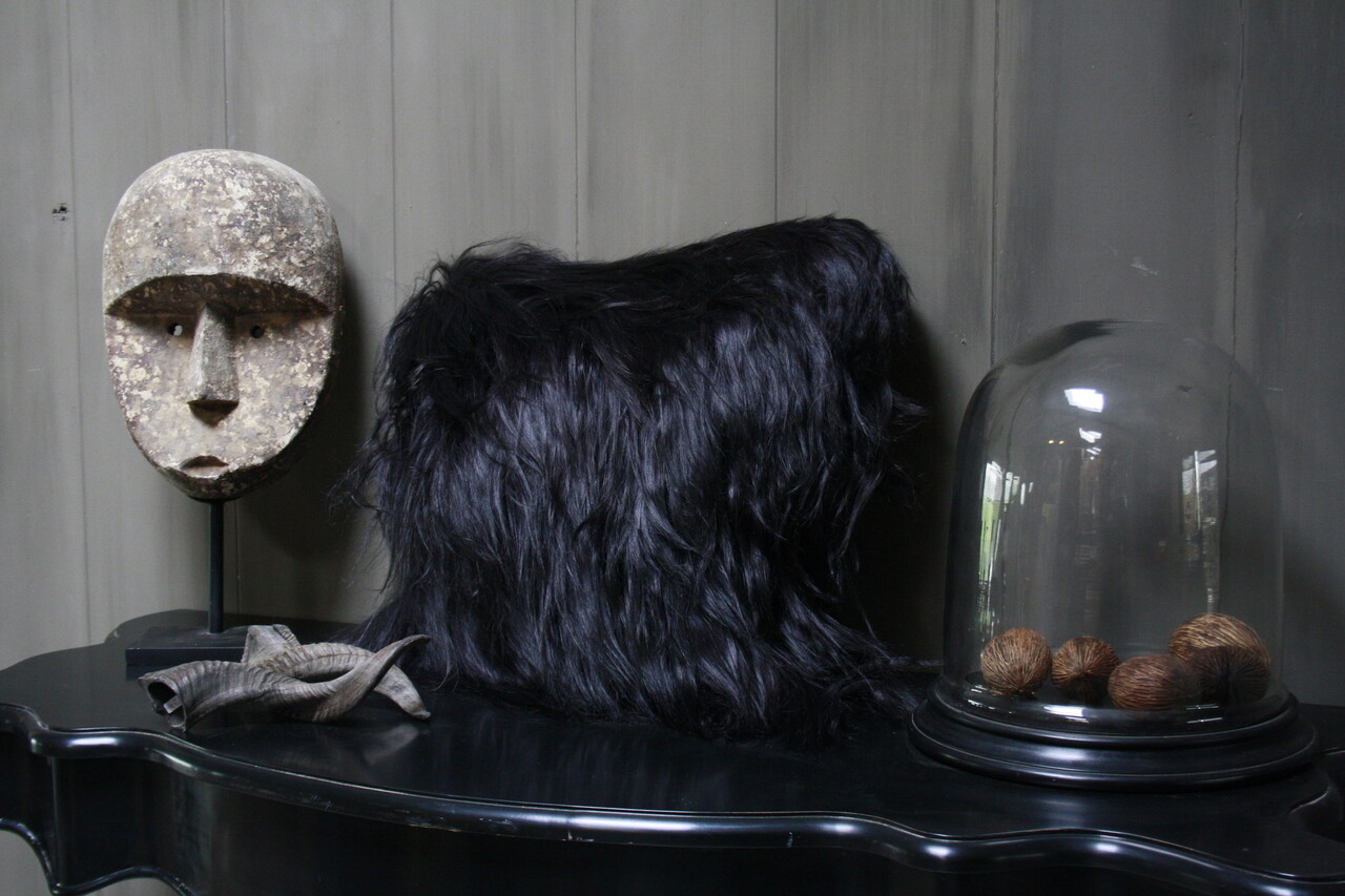 Kussen Geitenvacht Long Hair Charcoal 50 x 50 Kussen Geitenvacht Long Hair Charcoal 50 x 50