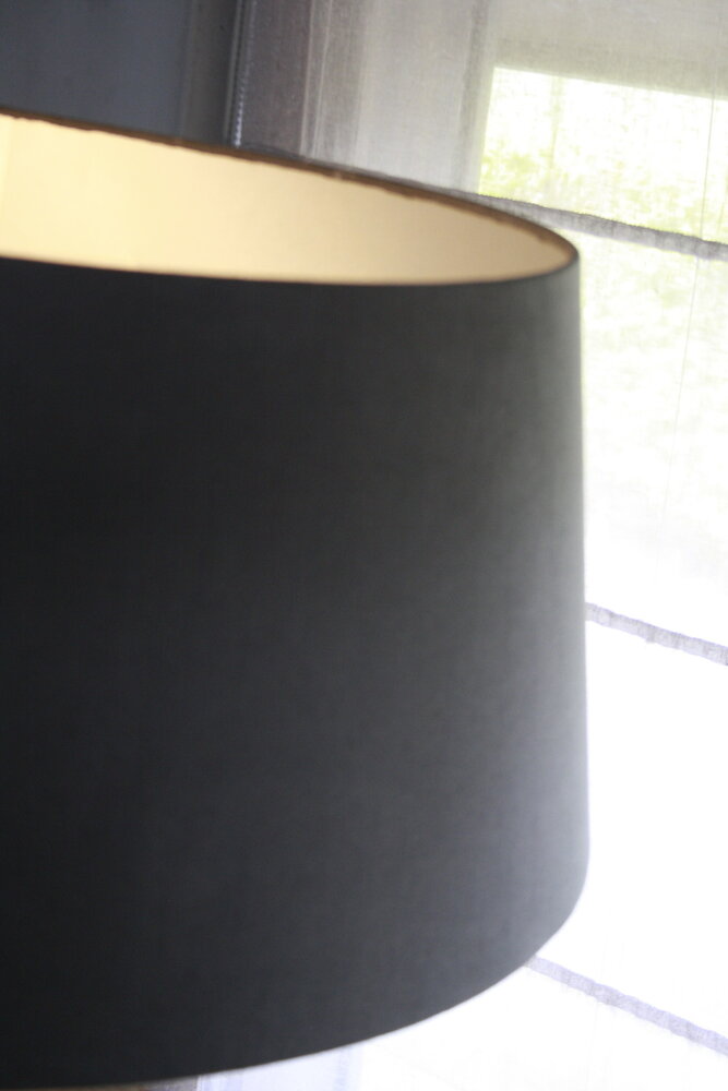 Baluster vloerlamp oud hout PTMD 144 cm inclusief kap Baluster vloerlamp oud hout PTMD 144 cm inclusief kap