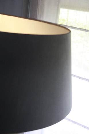 Baluster vloerlamp oud hout PTMD 144 cm inclusief kap Baluster vloerlamp oud hout PTMD 144 cm inclusief kap