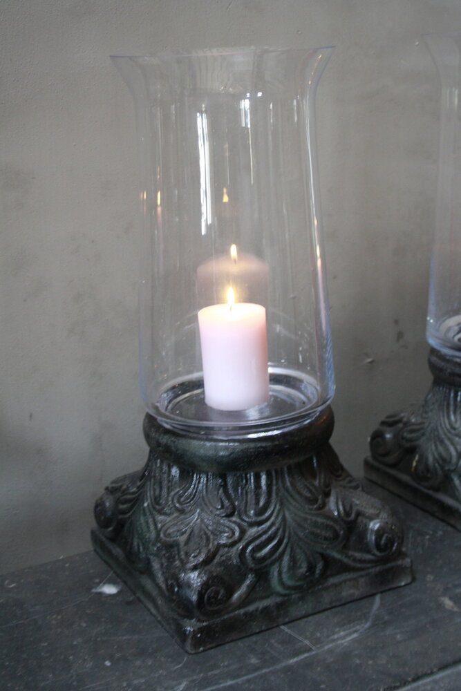 Windlicht zwart PTMD 55 cm Windlicht zwart PTMD 55 cm