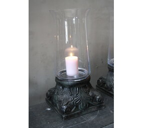 Windlicht zwart PTMD 55 cm