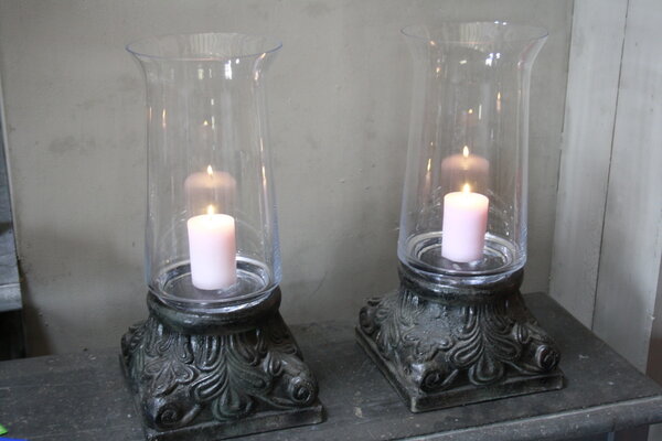 Windlicht zwart PTMD 55 cm Windlicht zwart PTMD 55 cm