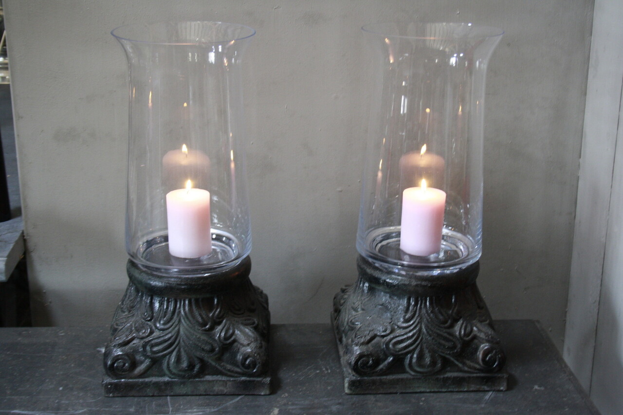 Windlicht zwart PTMD 55 cm Windlicht zwart PTMD 55 cm