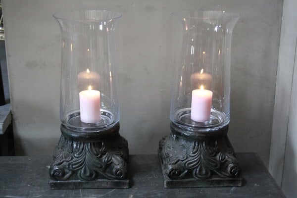 Windlicht zwart PTMD 55 cm Windlicht zwart PTMD 55 cm