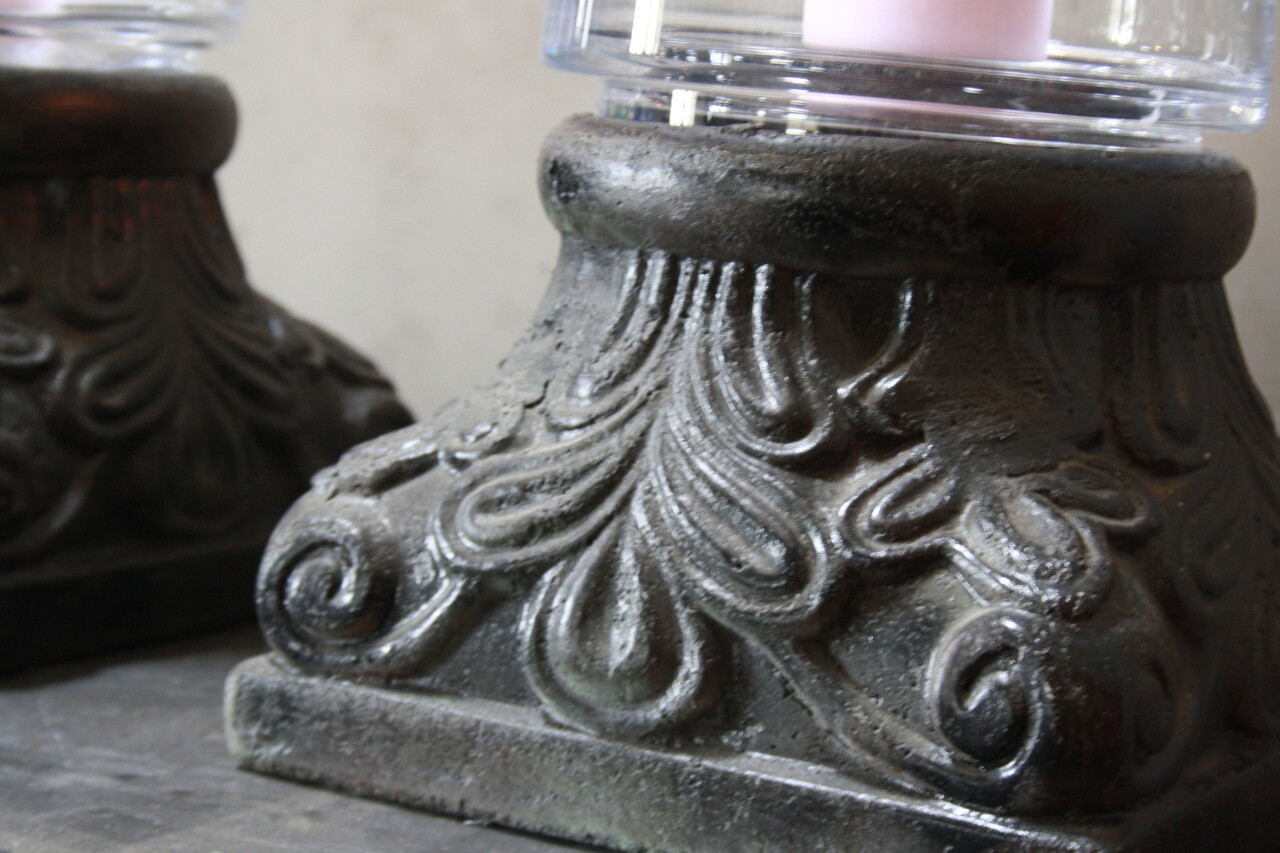 Windlicht zwart PTMD 55 cm Windlicht zwart PTMD 55 cm