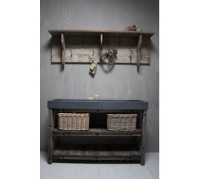 Granieten wastafel 140 cm met 2 kraangaten