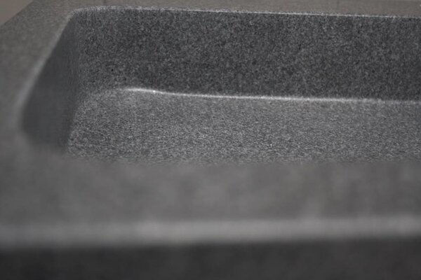 Granieten wastafel 140 cm met 2 kraangaten