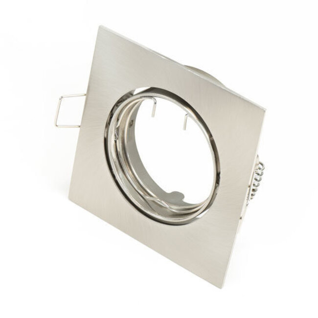 PURPL LED GU10 Spot Fixture IP20 Stainless Steel Aluminium Square Tiltable Incl. socket