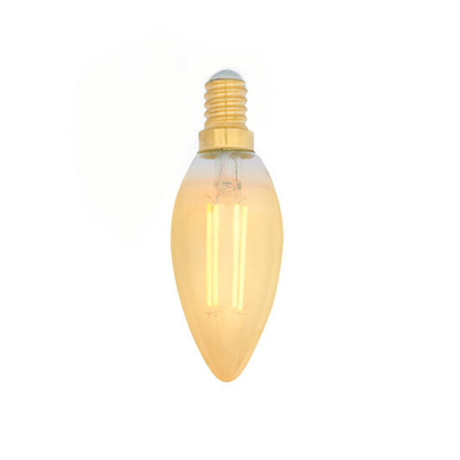 PURPL E14 LED Filament Bulb 2200K 5W Dimmable C35 Candle Amber